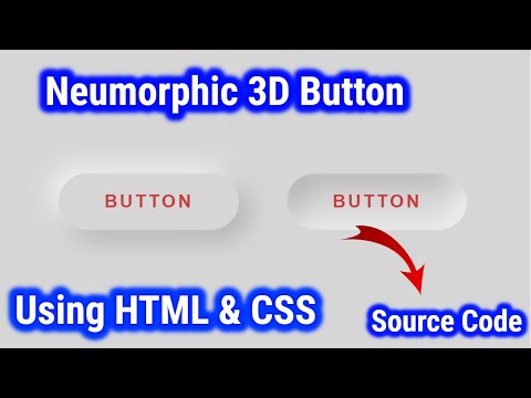 Neumorphic UI Button Using HTML & CSS | WebHak5