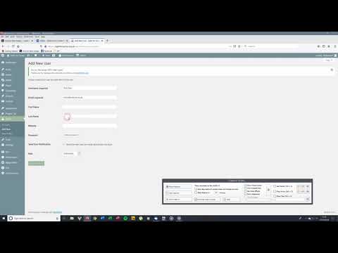 Adding a new user to your website