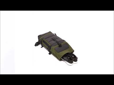 Water-Resistant Roll Top Vegan Rucksack | Recycled Canvas & Rubber Backpack for Everyday Adventures