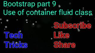 Bootstrap part 9 | How to use container fluid class | #containerfluid | #Bootstrap | #Shorts