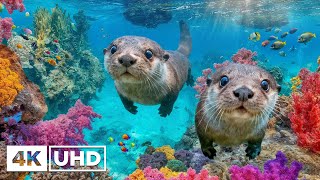 Aquarium 4K VIDEO ULTRA HD 🐠 Beautiful Coral Reef Fish - Relaxing Sleep Meditation Music