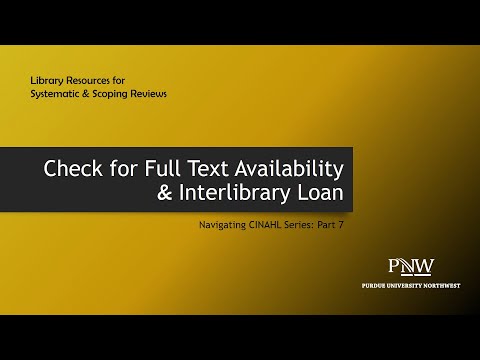 Check for Full Text Video