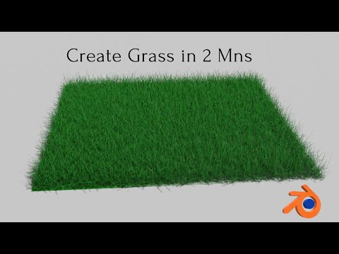 Create Grass in 2Mins in Blender for Beginners/Blender 2.9 Tutorial/3d Animation