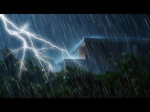 Heavy Rain & Thunderstorm at Night – Fall Asleep Instantly | ASMR for Insomnia & Deep Sleep