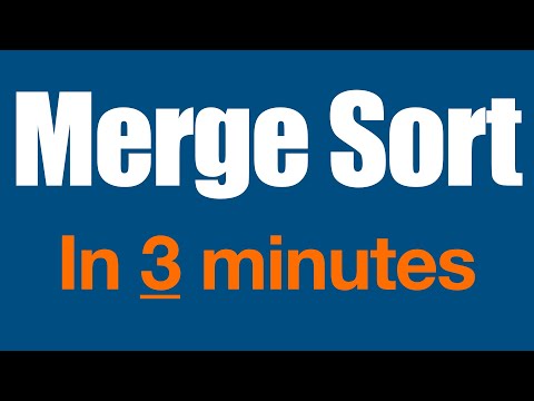 Merge sort in 3 minutes!