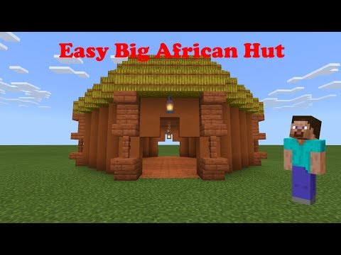 How to make a big african hut in minecraft!!!