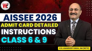 Explained AISSEE 2026 Admit Card Download | Class 6 & 9 | Instructions Sainik School Admit Card 2026