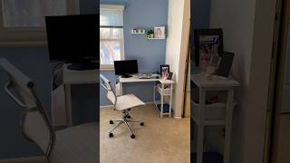 Minimalist home office desk setup #homeofficesetup #officedesk #workdesk #youtubeshorts #shorts