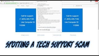 Spotting a Tech Support Scams