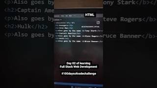 Day 02 of learning Full Stack Web Development||HTML|| daily update #coding #100daysofcodechallenge