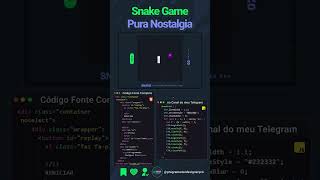 snake game com HTML, CSS e javascript #frontend #html #javascript #programacao #htmlcss #game #games