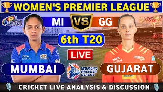 Mumbai Indians Women vs Gujarat Giants Women, 6th T20 Live Match Analysis & Discussion