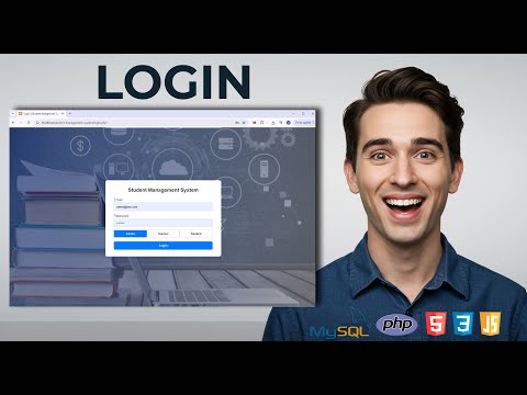 1. Responsive Login Form with HTML & CSS | Student Management System Series Tutorial (PHP + MySQL)