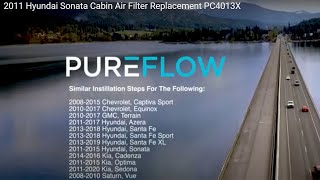 2011 Hyundai Sonata Cabin Air Filter Replacement - PUREFLOW® PC4013X