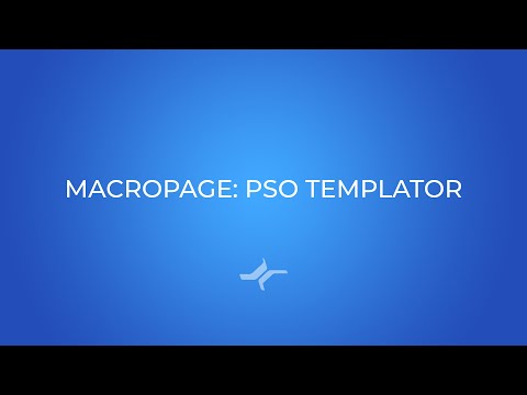 Studio One - PSO Templator - A Macro Page, for Template Creation.