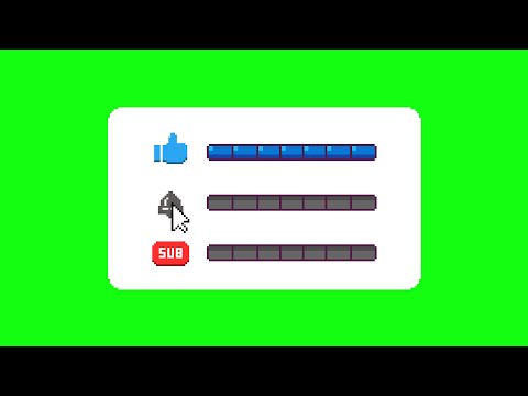 Pixel Art Subscribe Green Screen