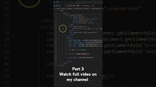 how to make calender using html,css, js.#coding#asmrcoding