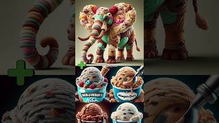 Creative Ice Cream Sculptures: Horse, Elephant, and Lion!#shorts #shortsfeed #viralvideo