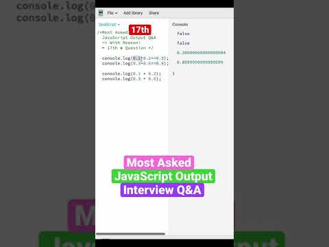 (Q-17) Most Asked JavaScript interview questions #frontend #interview #javascript #react