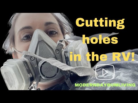 Cutting holes in the RV!