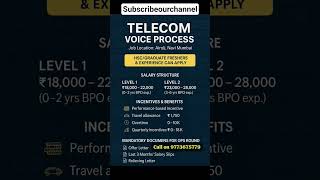 #mumbaijobs #voiceprocessjobs #voiceprocess #navimumbaijobs #transport #callcenter #customerservice