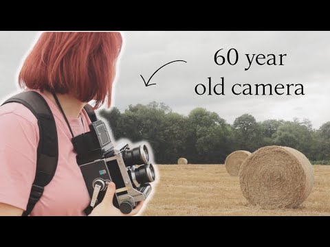 Photographing straw bales in France