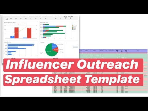 Instagram Influencer Outreach Spreadsheet Template for Google Sheets (Excel)