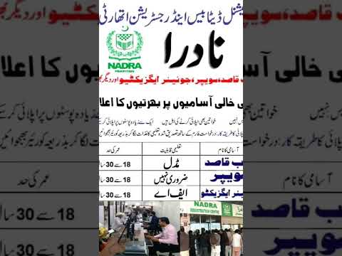 Latest NADRA Jobs 2025 - Latest Govt Jobs in Pakistan 2025