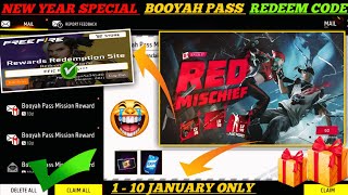 FREE FIRE REDEEM CODE TODAY  JANUARY REDEEM CODE FREE FIRE | FF REDEEM CODE TODAY 2 JANUARY