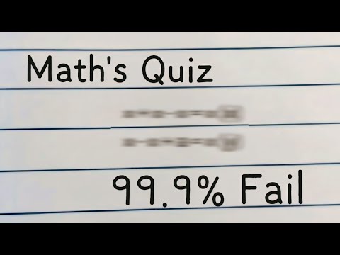 Test Your Brain 🔥 Math Quiz 99% Will Fail | #quiz