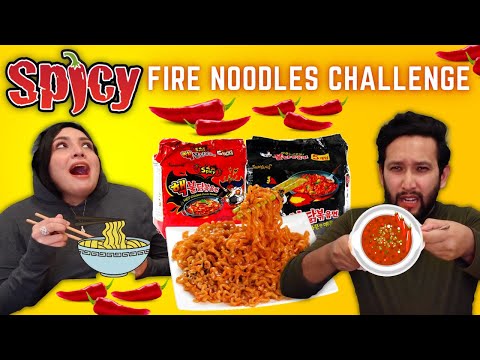 SPICIEST THING WE EVER ATE 🔥  2X SPICY NUCLEAR FIRE NOODLES CHALLENGE