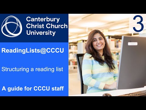 Structuring a reading list