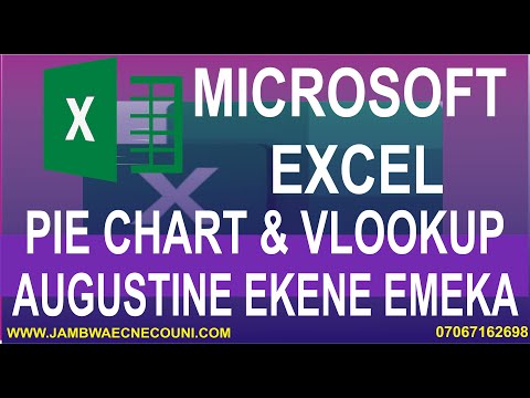 PIE CHART AND VLOOKUP IN MICROSOFT EXCEL BY AUGUSTINE EKENE EMEKA TCLASSIFIED COM