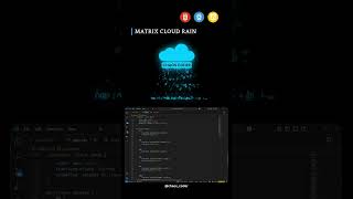 Matrix Cloud Rain Animation | HTML, CSS & JavaScript | #shorts