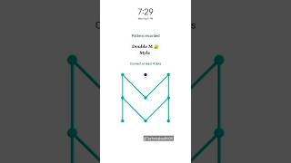 Double M M Pattern Lock Style 😍😎🤩