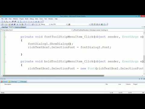 C# - Windows Applications - Text Editor