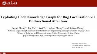 ICPC 2020 - Exploiting Code Knowledge Graph for Bug Localization via Bi-directional Attention