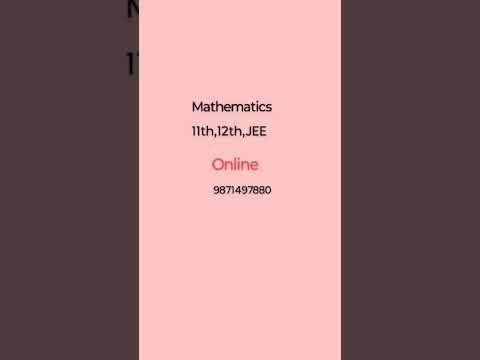 #mathsjeemains #mathsJEEadvance #cbse12thmaths #cbse11thmaths #icse #math #mathematics #online