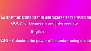 "JavaScript Loop Tutorial: Calculating the Power of a Number - Step-by-Step Guide" #javascript #code