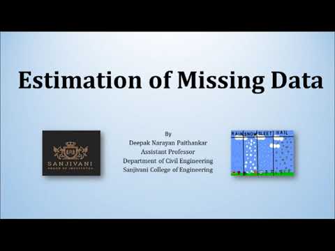 Estimation of Missing Data.