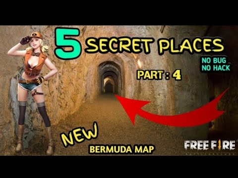 FREE FIRE ☆☆☆ TOP 5 HIDDEN PLACES || 💥💥💥 PEAK  MILL FACTORY AND BARMUDA || U CAN HIDE URSELF