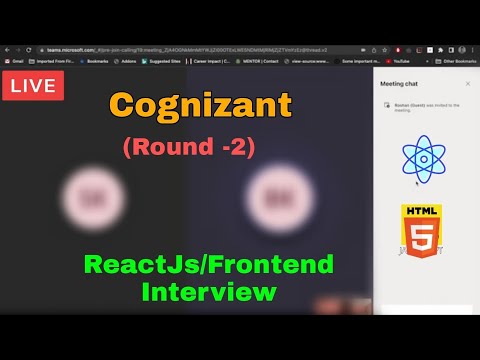 Cognizant ReactJs Interview (Round-2) 👉🏻 Questions Only | Frontend Interview