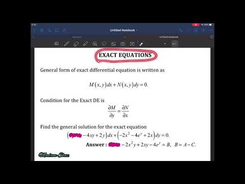 How to Solve Exact Differential Equation?