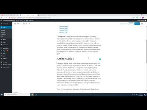 How to Create Anchor Links in WordPress?