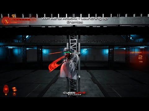 Aerial Attacks + Launch Up Enemies (WIP) | CYBER-ASSASSIN™