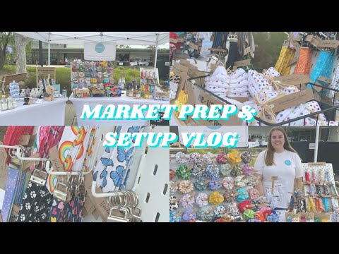 MARKET PREP & SETUP VLOG- craft market stall, product preparation, new setup & a quiet market day!