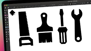 Inkscape Beginner Tutorial | Icon Drawing with Basic Shapes