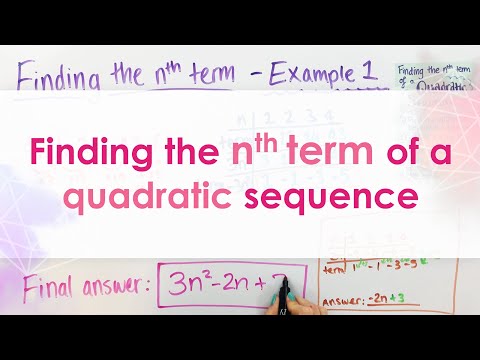 Finding the nth term of a quadratic sequence