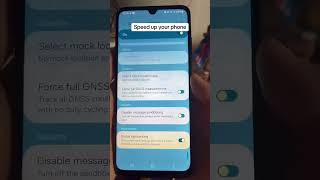 Speed up your phone #android #settings #phone