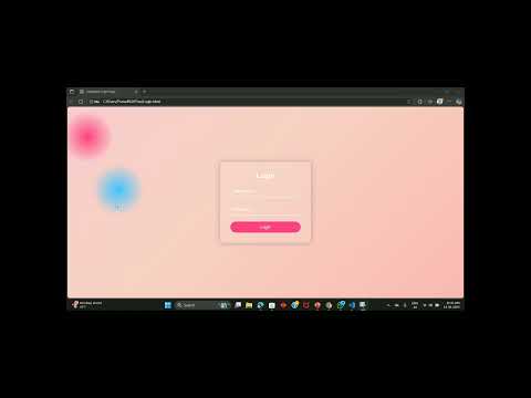 Animated Login Page In Html And In Css